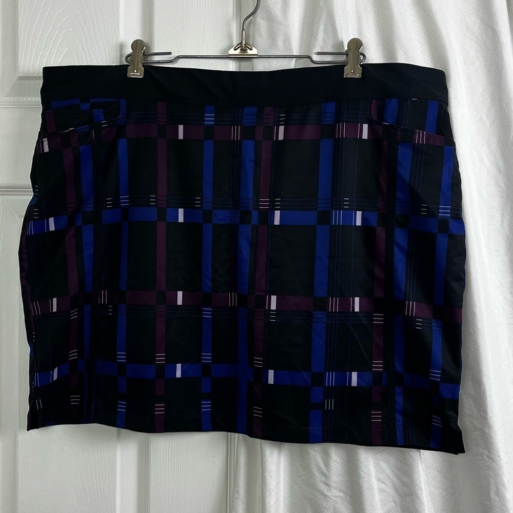 Adidas skort skirt golf shorts Adistar preppy pull on plaid women’s size XL